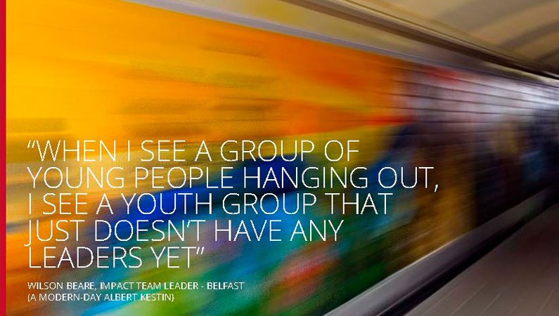 When I see a group of young people hanging out, I see a youth group that just doesn't have any leaders yet - Wilson Beare (Modern day Albert Kestin)